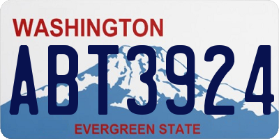 WA license plate ABT3924