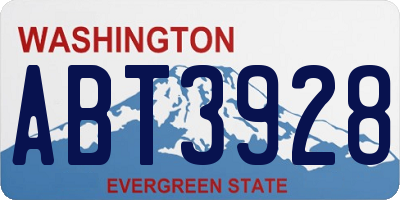 WA license plate ABT3928