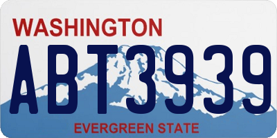 WA license plate ABT3939