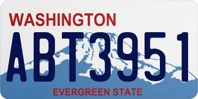 WA license plate ABT3951