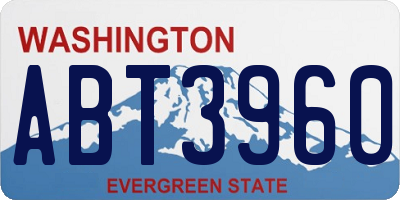 WA license plate ABT3960