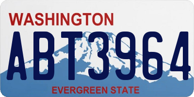 WA license plate ABT3964