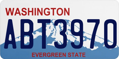 WA license plate ABT3970