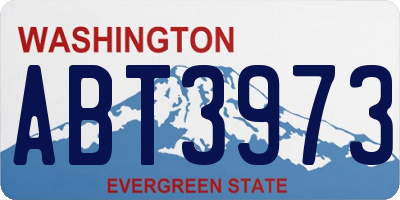 WA license plate ABT3973