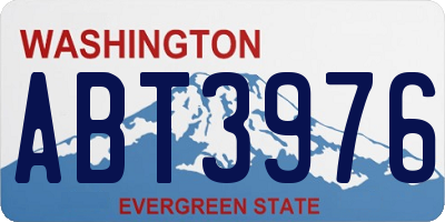 WA license plate ABT3976