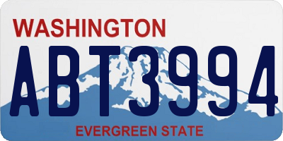 WA license plate ABT3994