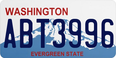 WA license plate ABT3996