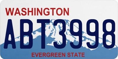 WA license plate ABT3998