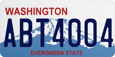 WA license plate ABT4004