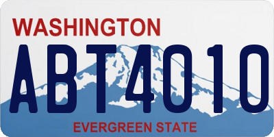 WA license plate ABT4010