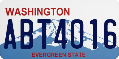 WA license plate ABT4016