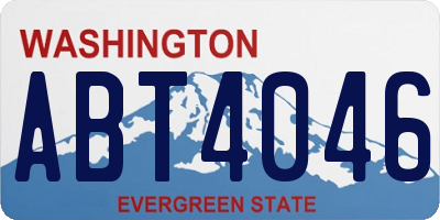 WA license plate ABT4046