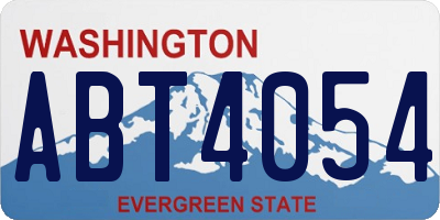 WA license plate ABT4054
