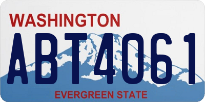 WA license plate ABT4061