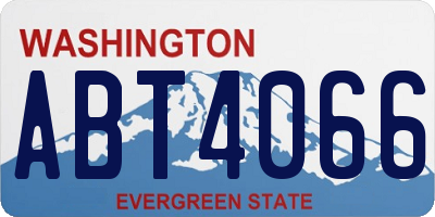 WA license plate ABT4066