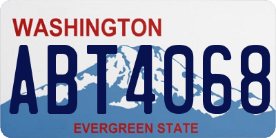 WA license plate ABT4068