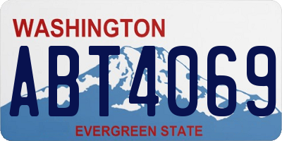 WA license plate ABT4069