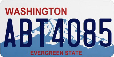 WA license plate ABT4085
