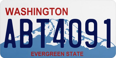 WA license plate ABT4091