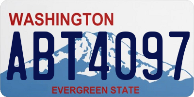 WA license plate ABT4097