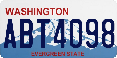 WA license plate ABT4098