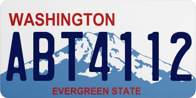 WA license plate ABT4112