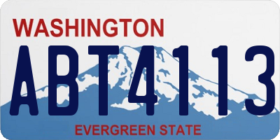 WA license plate ABT4113