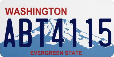 WA license plate ABT4115