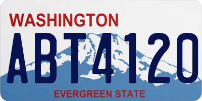 WA license plate ABT4120