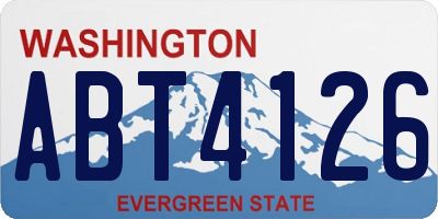WA license plate ABT4126