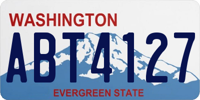 WA license plate ABT4127