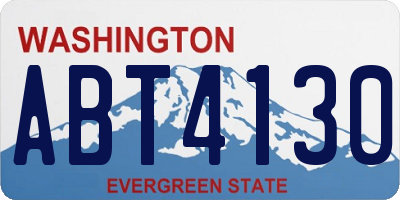 WA license plate ABT4130