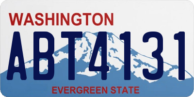 WA license plate ABT4131