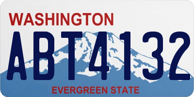 WA license plate ABT4132