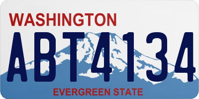 WA license plate ABT4134