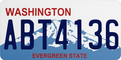 WA license plate ABT4136