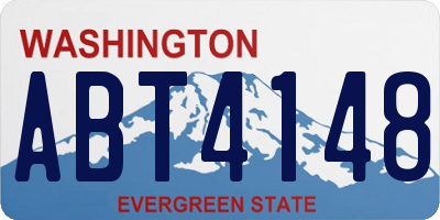 WA license plate ABT4148