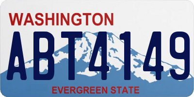 WA license plate ABT4149