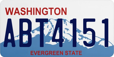 WA license plate ABT4151