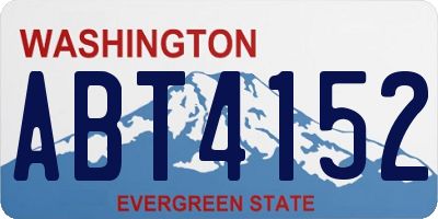 WA license plate ABT4152