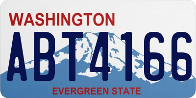 WA license plate ABT4166