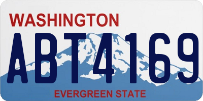 WA license plate ABT4169