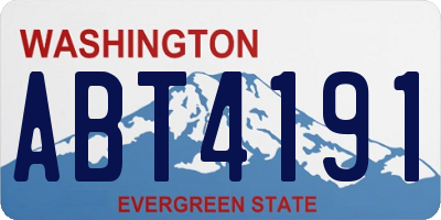 WA license plate ABT4191