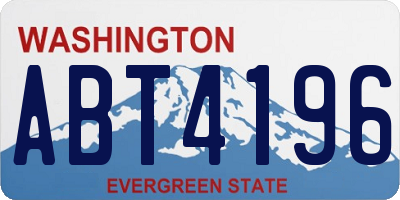 WA license plate ABT4196