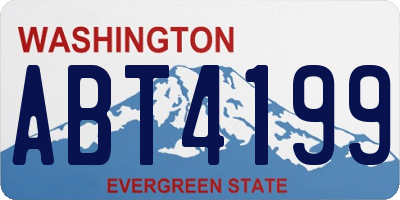 WA license plate ABT4199