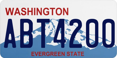 WA license plate ABT4200