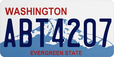 WA license plate ABT4207