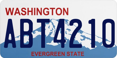 WA license plate ABT4210