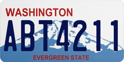 WA license plate ABT4211
