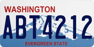 WA license plate ABT4212